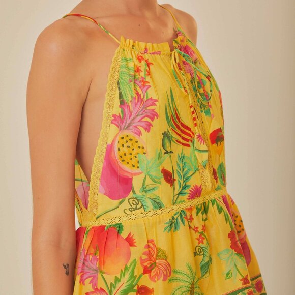 Farm Rio "Delicate Fruit Garden" Sleeveless Blouse - Picture 3 of 6
